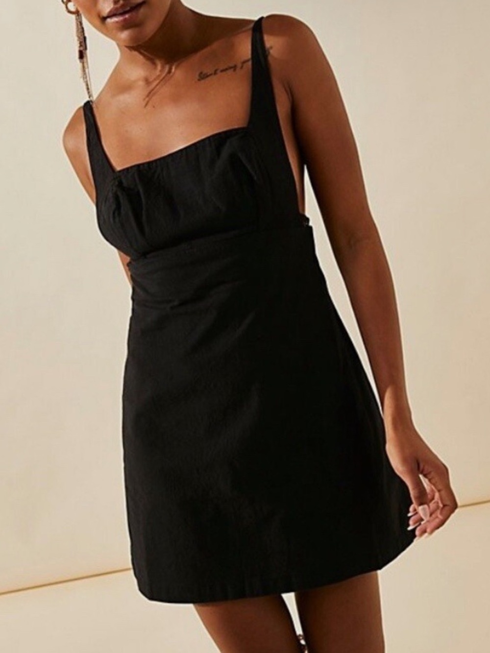 Free People Little Loca Black Mini Dress SZ M